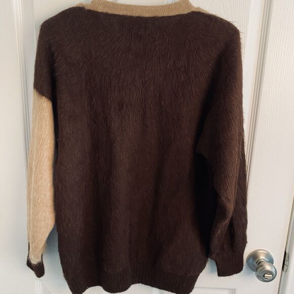 Vintage Tejidos Ruminahui Sweater Womens M ALPACA MOHAIR BRUSHED Geometric Retro - Picture 3 of 4